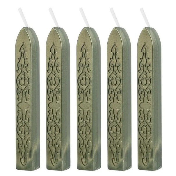 Sinetöintivahaa sydämellä 5 kpl Värillistä sinettöintivahaa vihreä