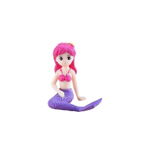 Sirena decorativa en miniatura morado 1