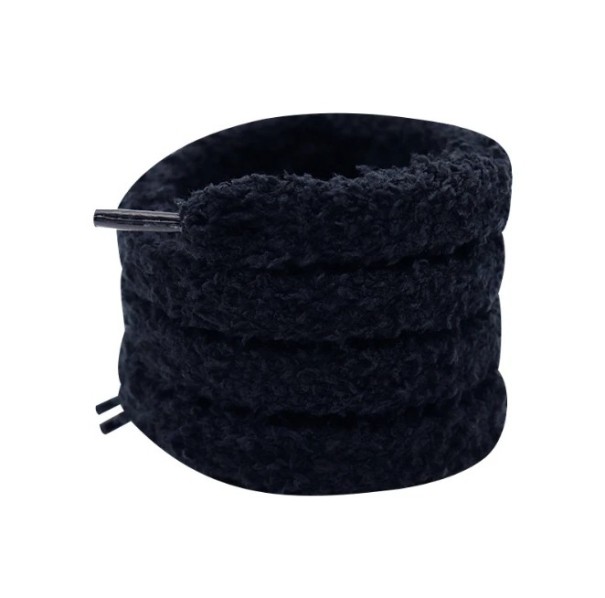 Sireturi de pluș 120 cm șireturi moi drăguțe șireturi colorate pentru pantofi sport Moda copii Accesorii elegante Decorare pantofi DIY negru