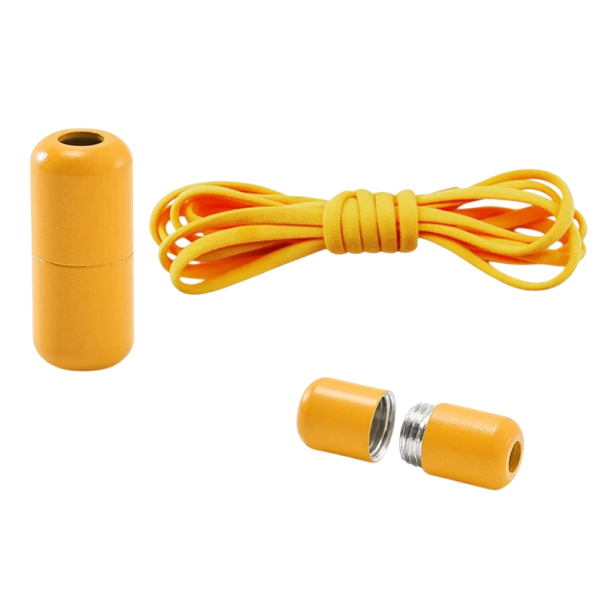 Șireturi elastice fără legare Șireturi din nailon cu eliberare rapidă 100 cm Cataramă cu șurub Pantofi sport Comod de purtat galben