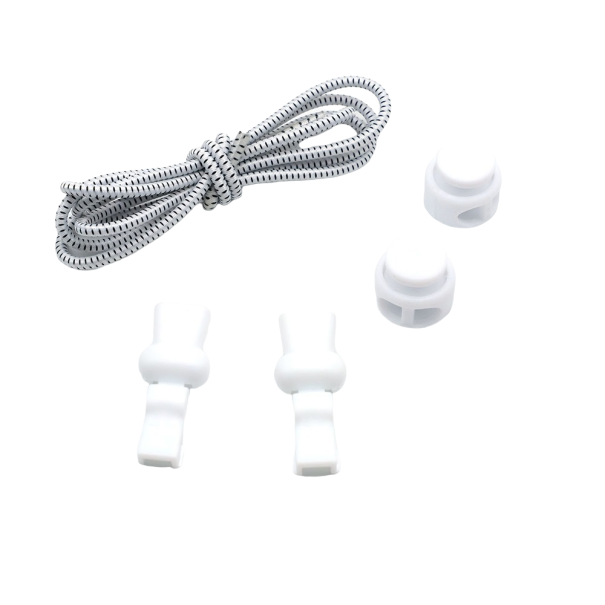 Sireturi elastice sportive alb