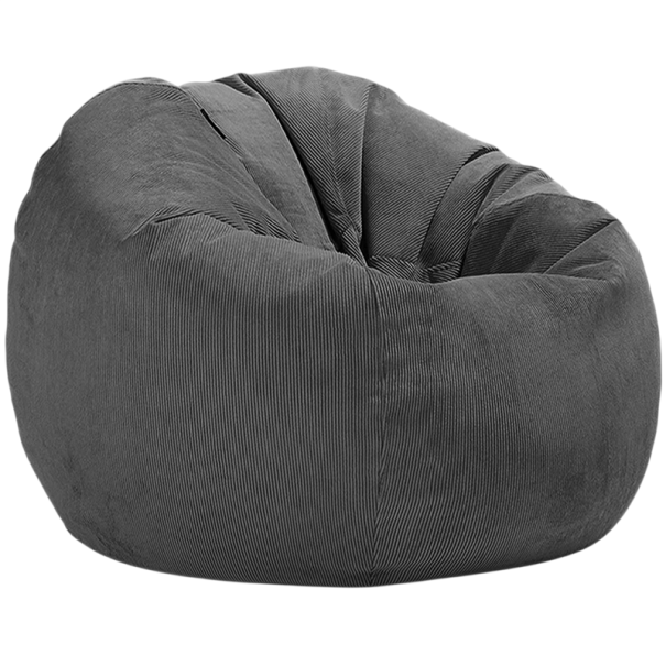 Sittsäck utan fyllning 90x100 cm rymlig extra stor sittsäck komfortabel bekväm avkopplande sittmöbel till vardagsrummet för vuxna grå