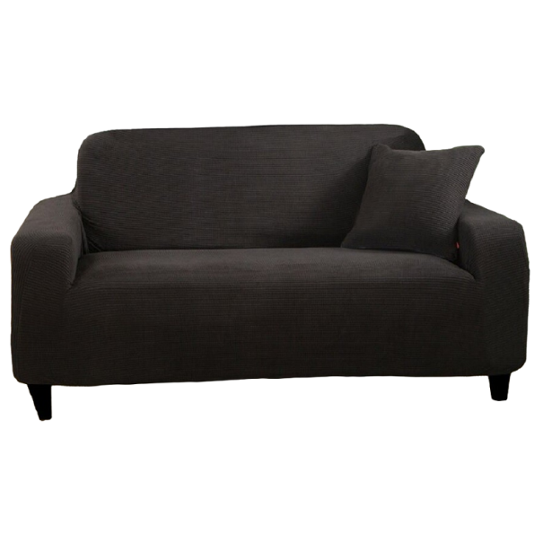 Sitzbezug schwarz 2-Sitzer-Sofa (135 - 170 cm)