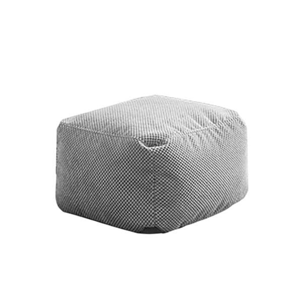 Sitzsack ohne Füllung mit textilem Bezug Volumen ca. 70 l 50 x 40 x 30 cm Bezug zum Befüllen für das Wohnzimmer, Schlafzimmer und Kinderzimmer grau