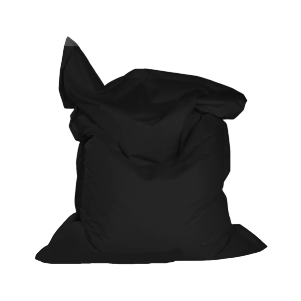 Sitzsack ohne Füllung wasserabweisender textile Bezug in Kissenform Volumen ca. 300 l 120 x 145 cm für das Wohnzimmer und den Garten schwarz