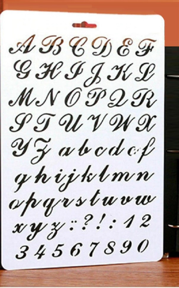 Sjabloon met letters en cijfers 3