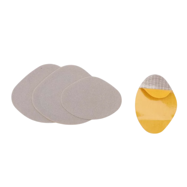 Självhäftande plåster för skoreparation 2 par 7x5 cm och 7,5x8 cm Mikrofiberläder Självhäftande plåster för klackar och tår Skoreparation utan sömnad grå