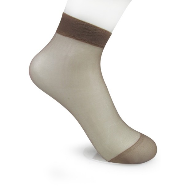 Skarpety nylonowe damskie - 10 par kawa