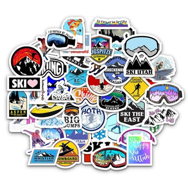 Ski Stickers 50 pcs E143 1