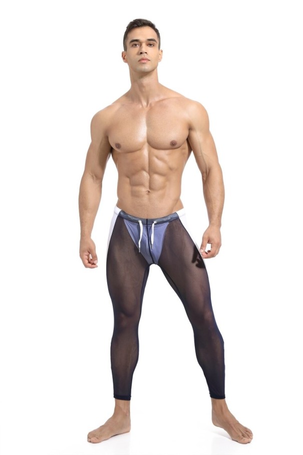 Skira leggings för män mörkblå S