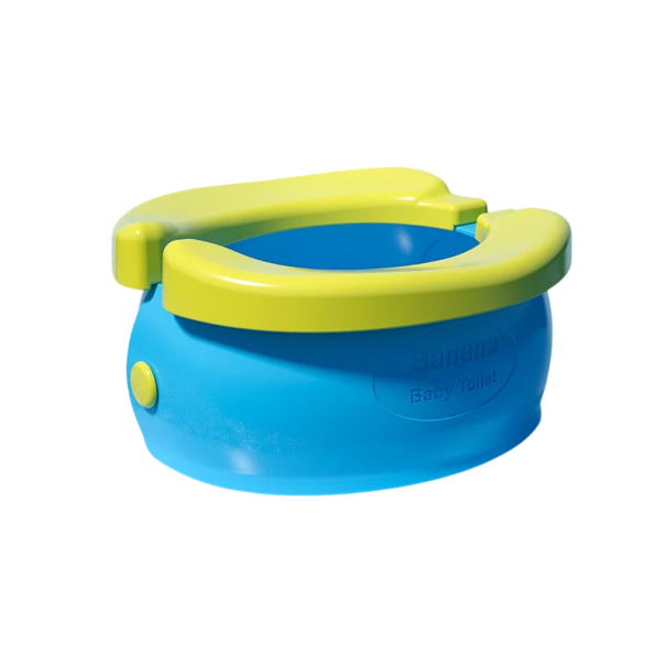 Skládací cestovní nočník pro děti 22 x 20 x 10 cm Nosnost 50 kg Silikonový nočník s ABS Vak na přenášení 20 odpadních pytlíků modrá