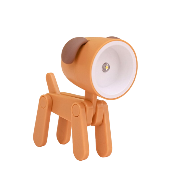 Skládací lampička pes oranžová
