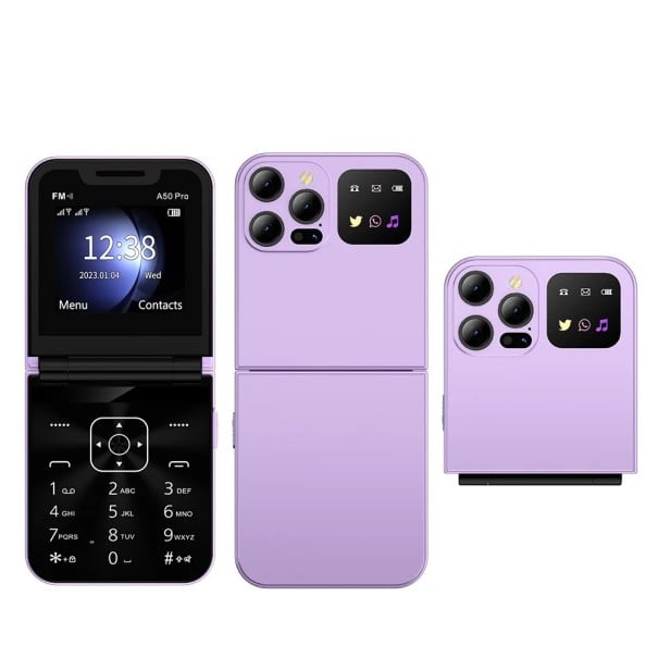 Skladací mobilný telefón SERVO A50 PRO 32 MB Duálna SIM karta 150x66,5x9,5 mm Kompaktné zariadenie s modernými funkciami pre každodenné 1