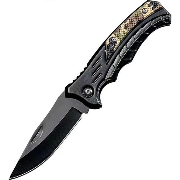 Skládací nerezový kapesní nůž 16 cm Praktický EDC nůž do kapsy Outdoor nástroj Kempování Turistika Cestování Přežití Výlety Nářadí armádní zelená
