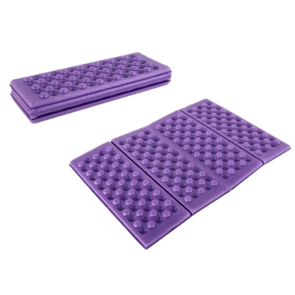 Skládací voděodolná podložka XPE 385x275x11 mm Kempingová turistická karimatka Plážová vlhkotěsná sedací pěna Přenosná výbava ven fialová
