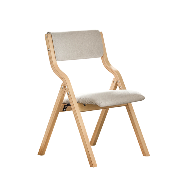 Skládací židle s polstrovaným sedákem a opěradlem Výška 80 cm a sedák 45 x 40 cm Nosnost 90 kg Dřevěná konstrukce Do kuchyně a jídelny šedá