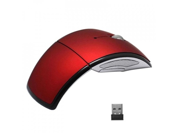 Skladacia bezdrôtová myš 1200 DPI červená