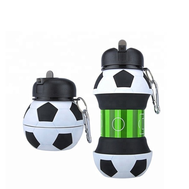 Skladacia cestovná fľaša futbalová lopta 1