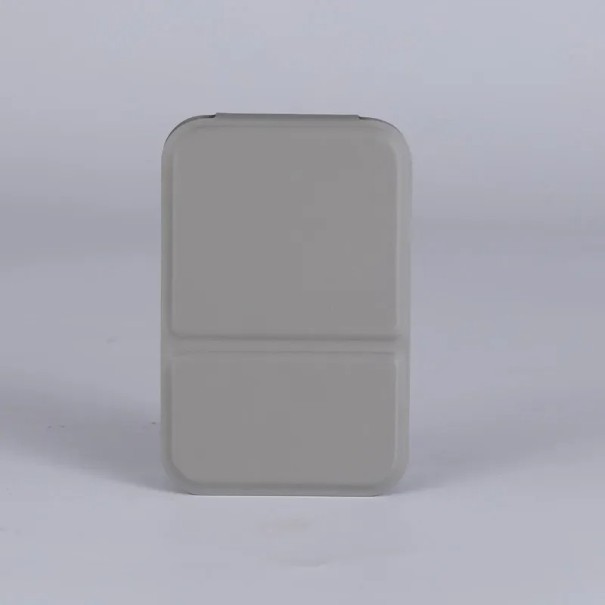 Skladacie kozmetické zrkadlo 10,8 × 7 cm PU koža Kompaktný make-up zrkadlo Stolné zrkadlo Malé prenosné zrkadlo na cesty Farebné zrkadlo sivá
