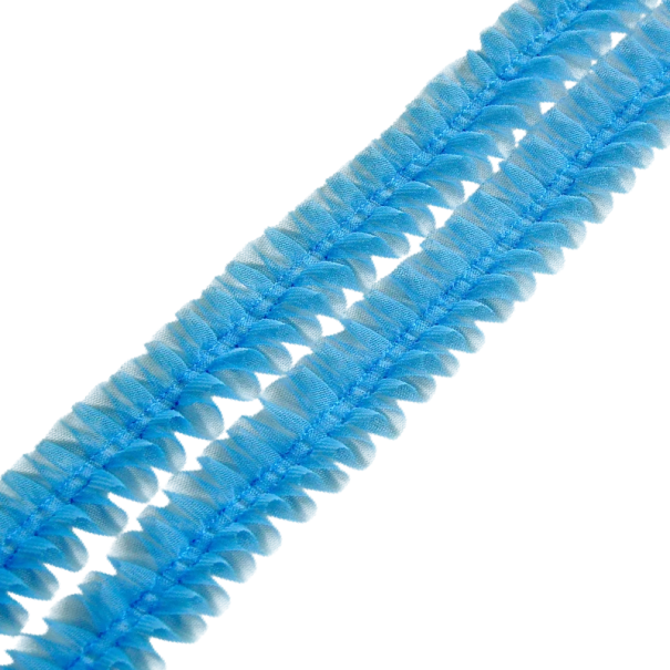 Skládaná tylová sieťovaná krajka 5 cm x 1 m Dekoračná tylová stuha na šitie zdobenie odevov sukne svadobných dekorácií a kreatívnu tvorbu modrá