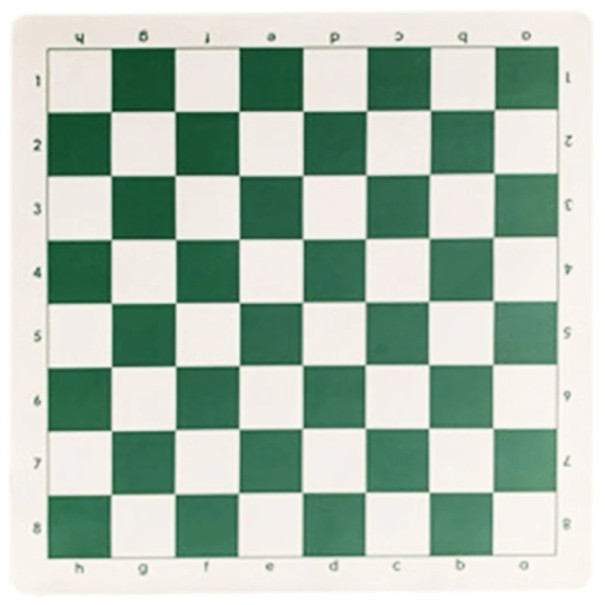 Skórzana Szachownica na kółkach 51 x 51 cm Przenośna Miękka Mata Turniejowa Lekka Szachownica Treningowa dla Początkujących i Dzieci zielony