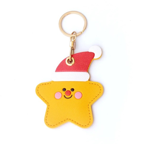 Skórzane etui na Apple AirTag gwiazda Ochronny pokrowiec przeciw zarysowaniom z metalowym kółkiem do kluczy Stylowe dekoracyjne etui na GPS tracker Air Tag 1