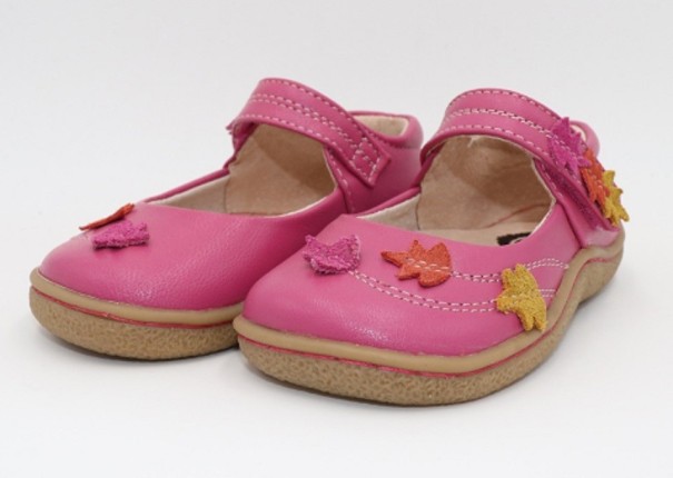Skórzane sandały dziewczyny różowy 24,5