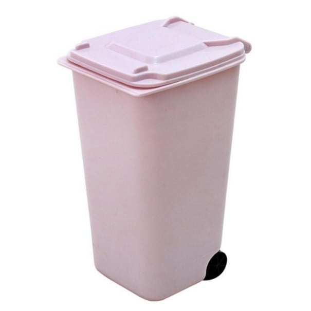 Skrivebordspapirkurv rosa