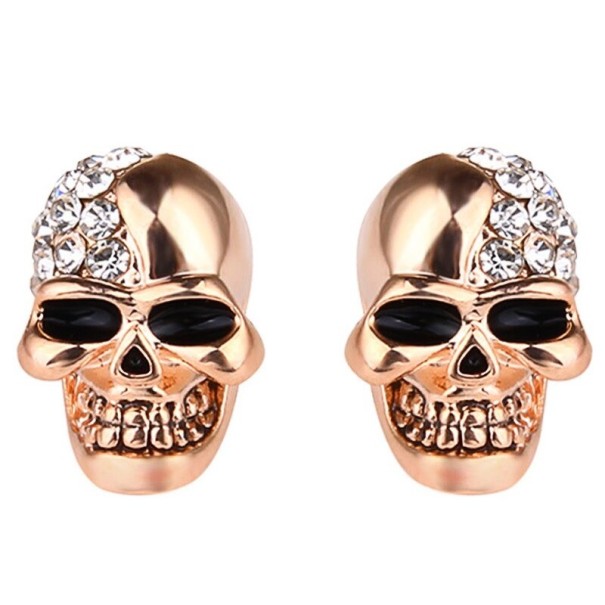 Skull Drop Earrings G2566 old rose