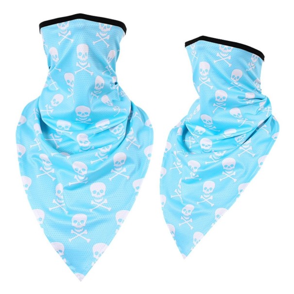 Skull Neck Warmer light blue