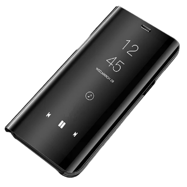 Skyddande flipfodral med spegeleffekt för Samsung Galaxy S8 svart