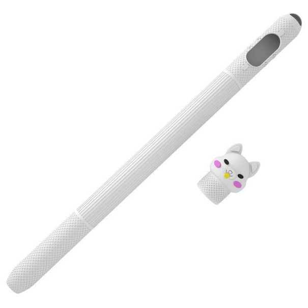 Skyddande silikonskydd för Apple Pencil 1 vit