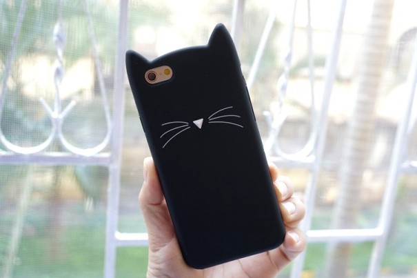 Skyddsfodral för iPhone med 3D cat J2927