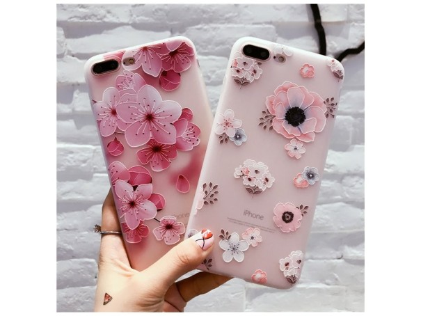 Skyddsfodral för iPhone med blommor J734