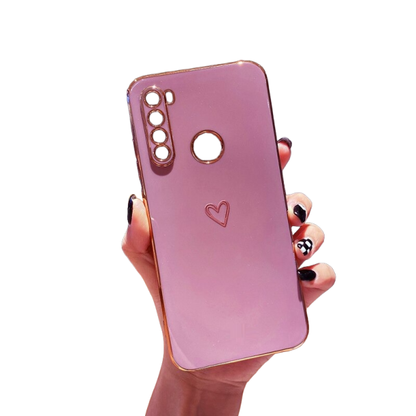 Skyddsfodral med hjärta till Xiaomi Redmi 9C mörkrosa