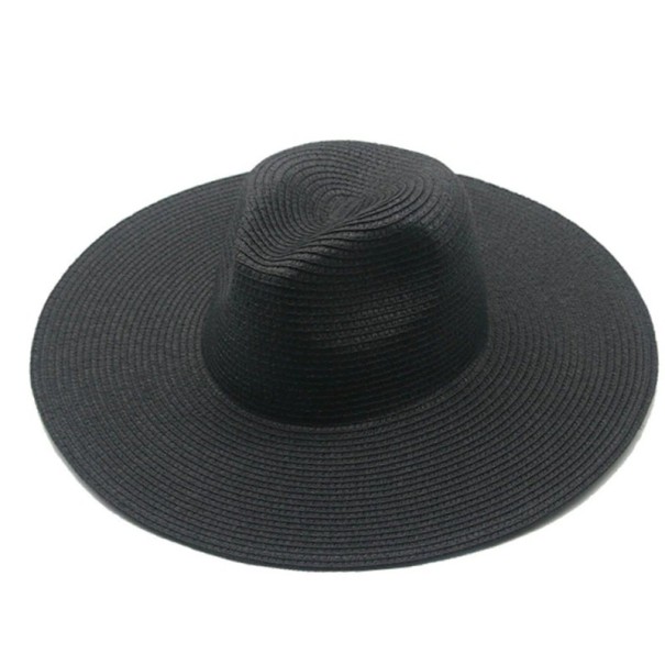 Slaměný klobouk černá
