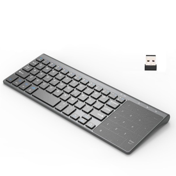 Slank draadloos toetsenbord met touchpad/numeriek toetsenblok 1