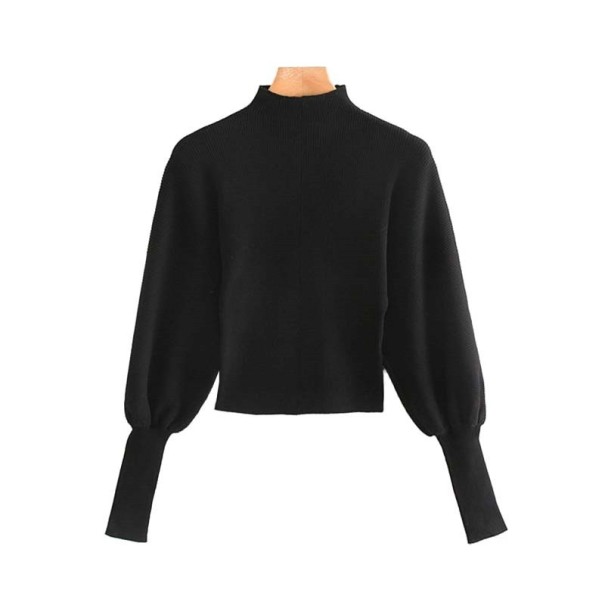 Slank sweater til kvinder sort S