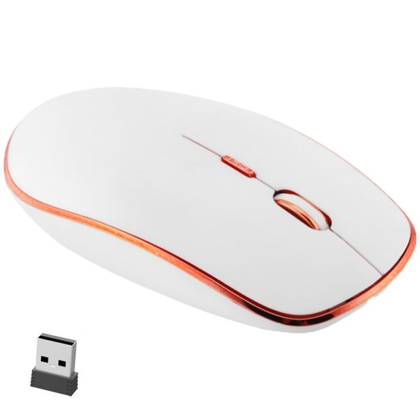 Slanke, stille draadloze muis wit