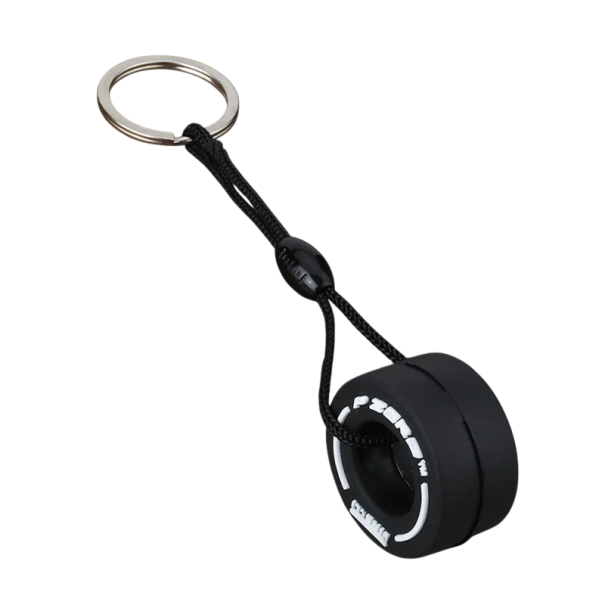 Sleutelhanger 14 x 2 cm Rubberen band Rubberen decoratie voor sleutels rugzak handtas Stijlvolle accessoire voor automobilisten wit