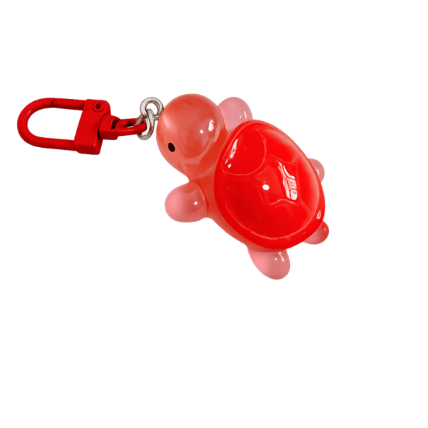 Sleutelhanger 3 x 9 cm Metaal Hars Motiv Schildpad Schattige Sleutelhanger voor Handtas Rugzak Versiering voor Sleutels Cadeau voor Kinderen en Volwassenen rood