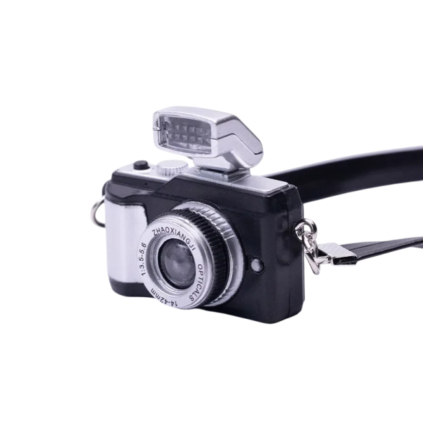 Sleutelhanger Camera Plastic Metaal Flits Geluidseffecten Interactieve Sleutelhanger voor Sleutels Handtas Rugzak 1