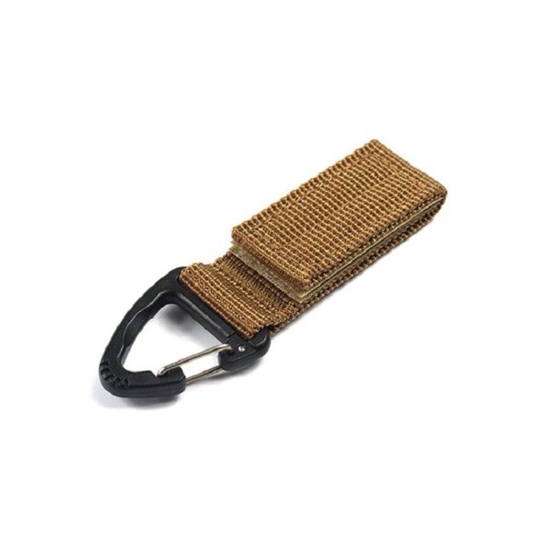 Sleutelhanger met karabijnhaak kaki