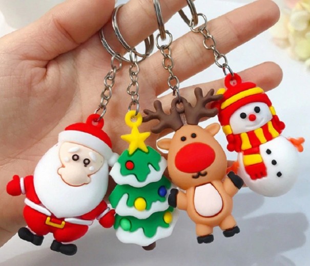 Sleutelhanger met kerstversiering