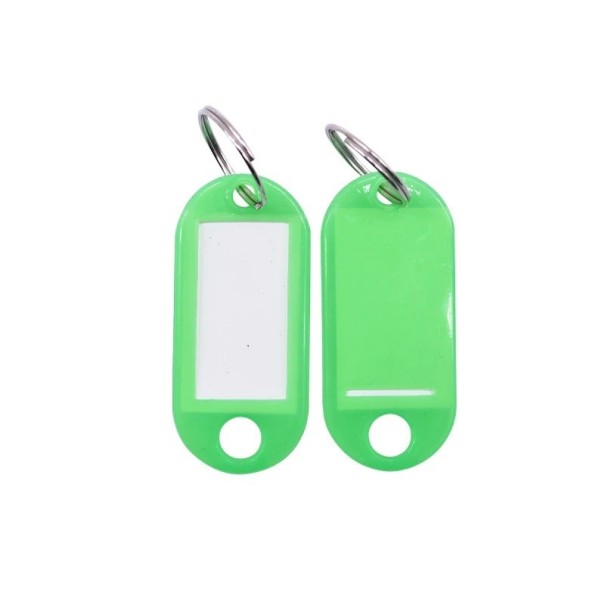 Sleutelhanger met naamplaatje 50 stuks groen