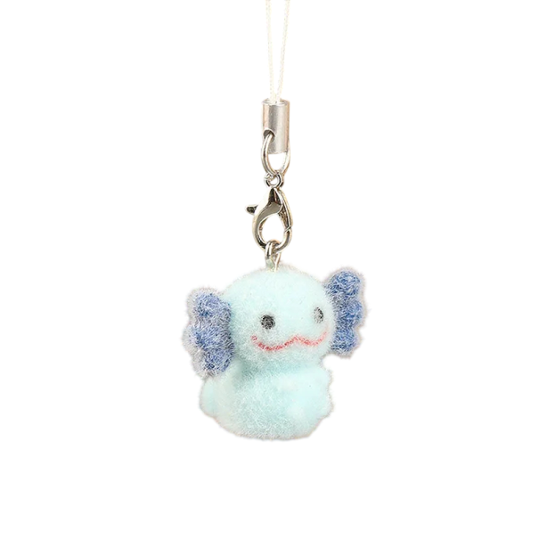 Sleutelhanger Universele maat Harige axolotl Sleutelhanger rugzak handtas Pluche versiering Schattig cadeau voor kinderen blauw