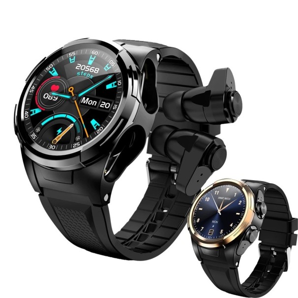 Slim horloge met koptelefoon K1368