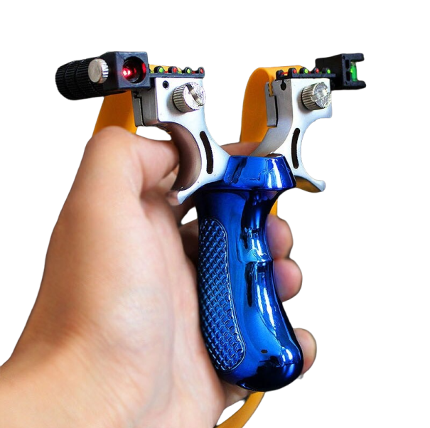 Slingshot cu laser albastru