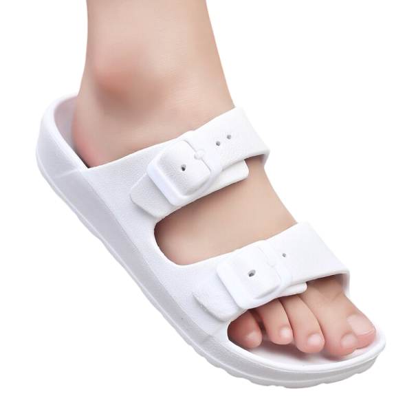 Slippers met bandjes wit 39