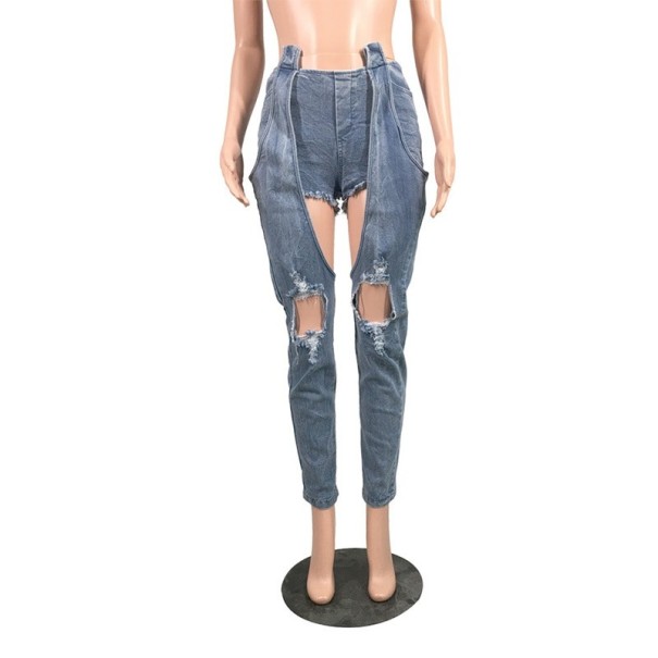 Slitna jeans för kvinnor A6